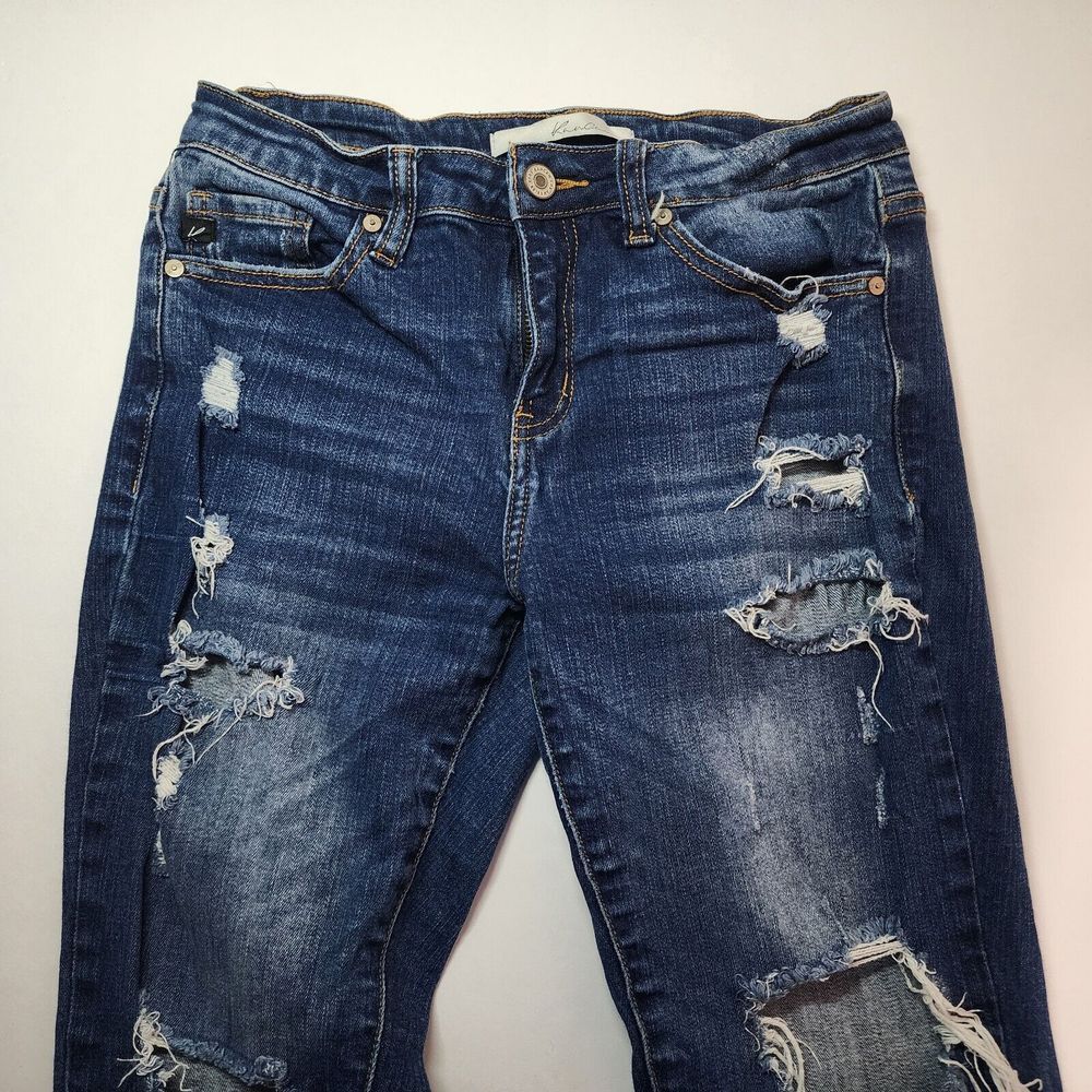 KANCAN CORA MID RISE SUPER SKINNY JEANS‎ SIZE 7/27 BLUE